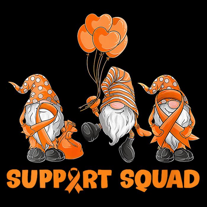 Gnomes Support Squad MS Awareness Orange Ribbon Toddler Hoodie