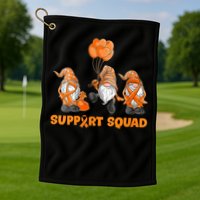 Gnomes Support Squad MS Awareness Orange Ribbon Golf Towel