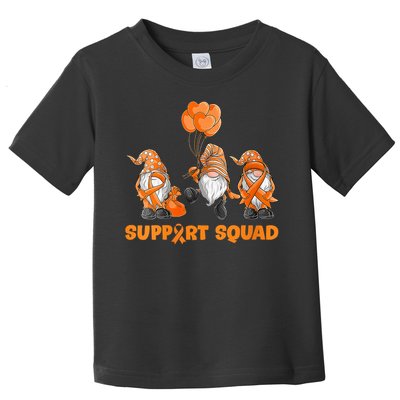 Gnomes Support Squad MS Awareness Orange Ribbon Toddler T-Shirt