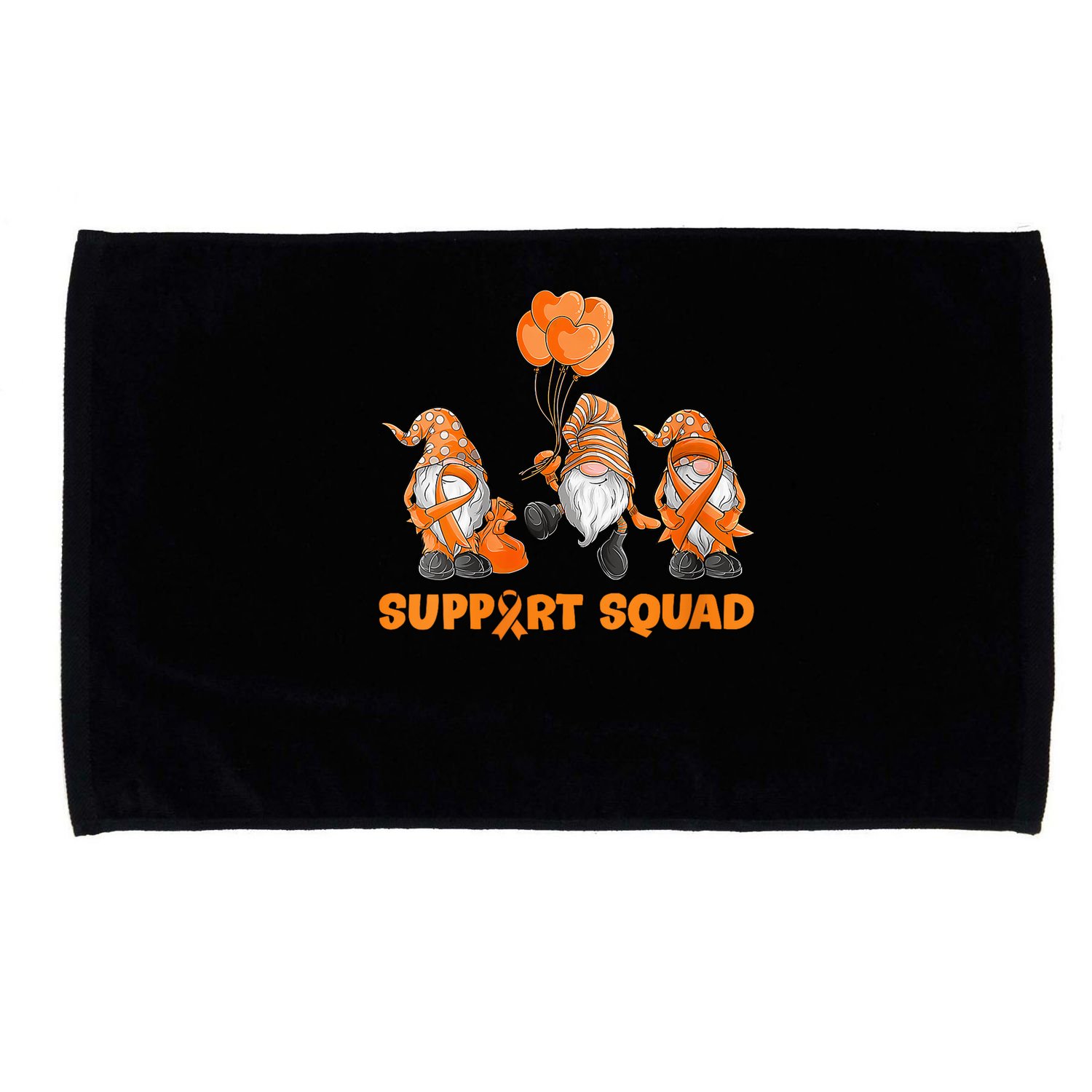 Gnomes Support Squad MS Awareness Orange Ribbon Microfiber Hand Towel