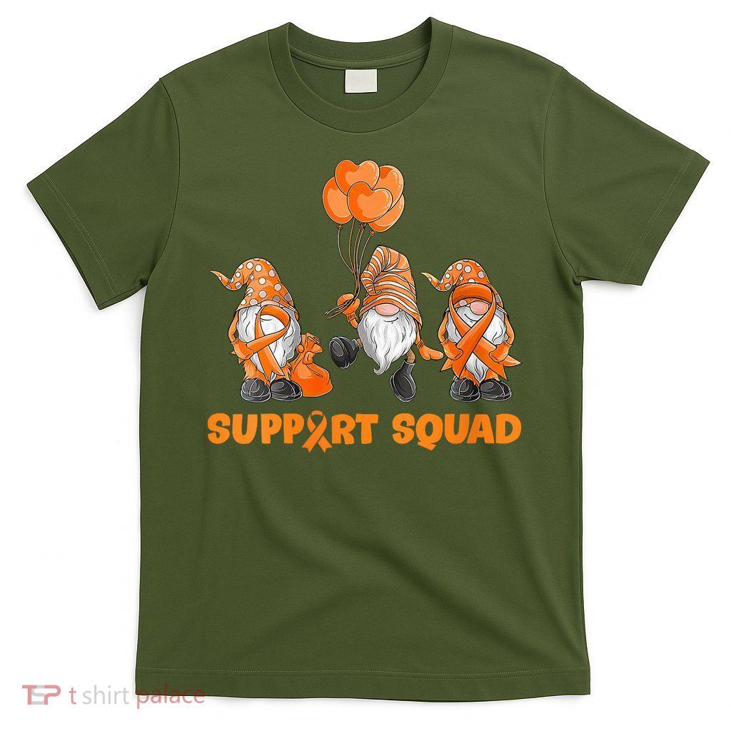 Gnomes Support Squad MS Awareness Orange Ribbon T-Shirt