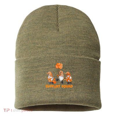 Gnomes Support Squad MS Awareness Orange Ribbon Sustainable Knit Beanie