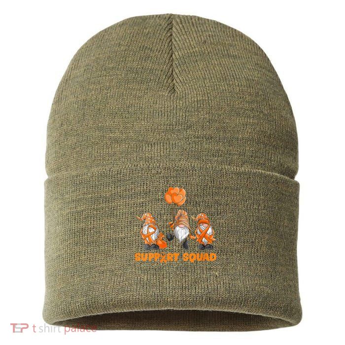 Gnomes Support Squad MS Awareness Orange Ribbon Sustainable Knit Beanie