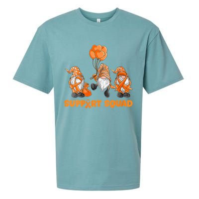 Gnomes Support Squad MS Awareness Orange Ribbon Sueded Cloud Jersey T-Shirt