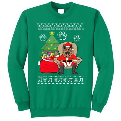 German Shepherd Santa Ugly Christmas Sweatshirt