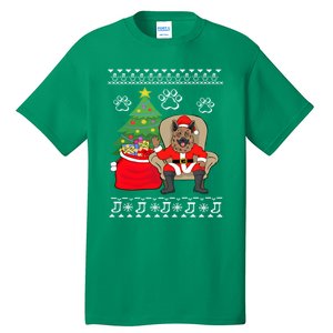 German Shepherd Santa Ugly Christmas Tall T-Shirt