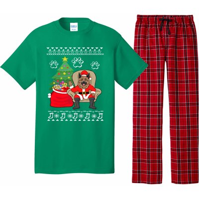 German Shepherd Santa Ugly Christmas Pajama Set