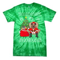 German Shepherd Santa Ugly Christmas Tie-Dye T-Shirt