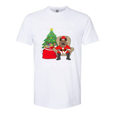 German Shepherd Santa Ugly Christmas Softstyle CVC T-Shirt