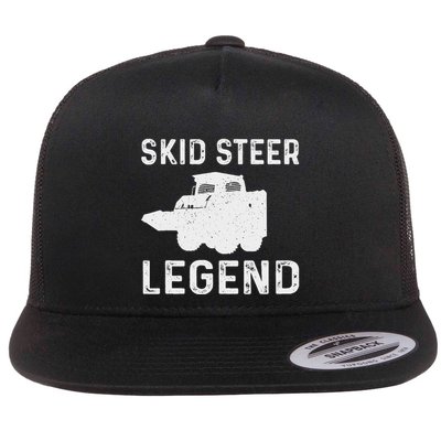 Great Skid Sr Legend Costume Construction Machinery Flat Bill Trucker Hat