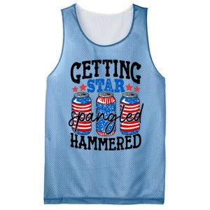 Getting Star Spangled Hammered Funny 4th Of July Patriotic Cute Gift Mesh Reversible Basketball Jersey Tank