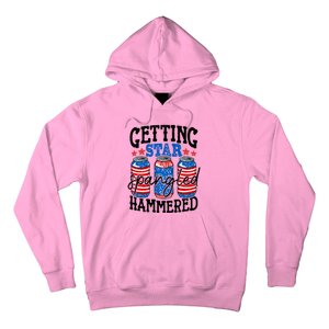 Getting Star Spangled Hammered Funny 4th Of July Patriotic Cute Gift Hoodie