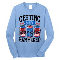 Getting Star Spangled Hammered Funny 4th Of July Patriotic Cute Gift Long Sleeve Shirt