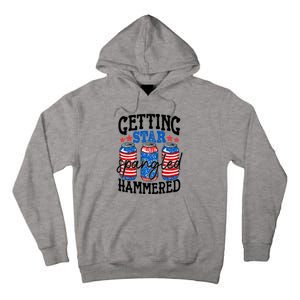 Getting Star Spangled Hammered Funny 4th Of July Patriotic Cute Gift Tall Hoodie