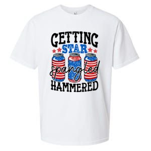 Getting Star Spangled Hammered Funny 4th Of July Patriotic Cute Gift Sueded Cloud Jersey T-Shirt