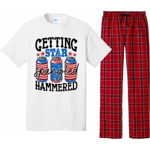 Getting Star Spangled Hammered Funny 4th Of July Patriotic Cute Gift Pajama Set