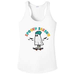 Ghost Skateboard Spooky Season Retro Halloween Costume Ladies PosiCharge Competitor Racerback Tank