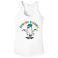 Ghost Skateboard Spooky Season Retro Halloween Costume Ladies PosiCharge Competitor Racerback Tank