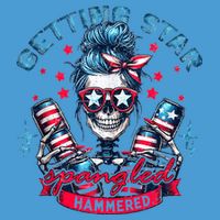 Getting Star Spangled Hammered Skeleton 4th Of July Tie Dye Hoodie