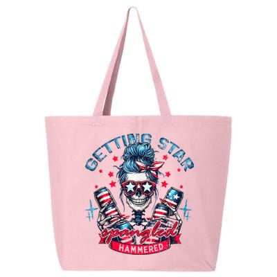 Getting Star Spangled Hammered Skeleton 4th Of July 25L Jumbo Tote