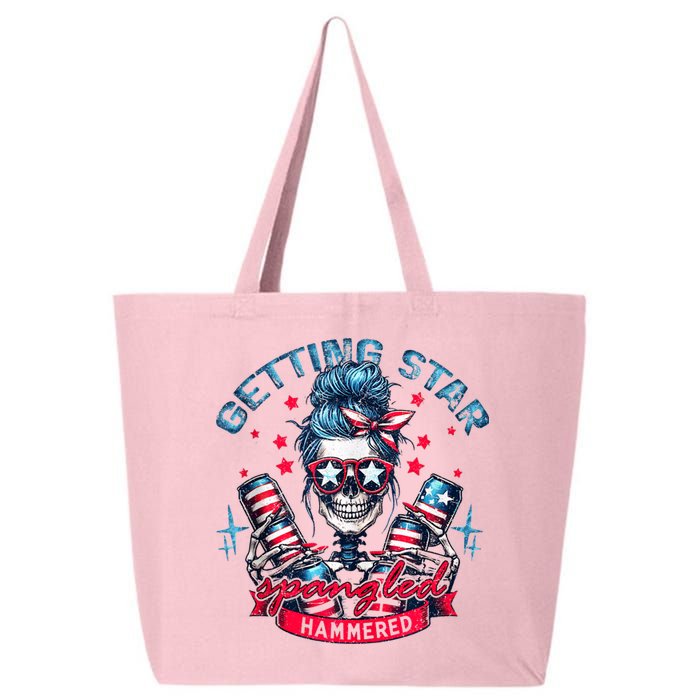 Getting Star Spangled Hammered Skeleton 4th Of July 25L Jumbo Tote