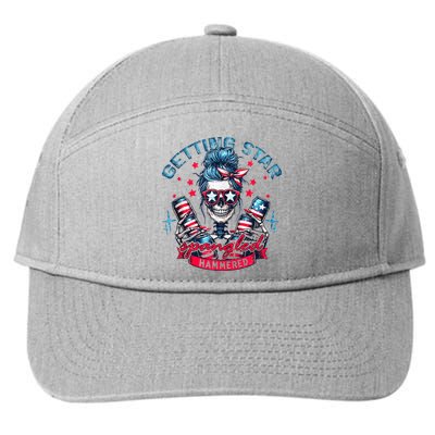 Getting Star Spangled Hammered Skeleton 4th Of July 7-Panel Snapback Hat
