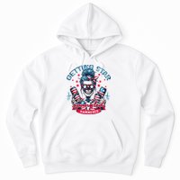 Getting Star Spangled Hammered Skeleton 4th Of July Hoodie