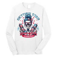 Getting Star Spangled Hammered Skeleton 4th Of July Long Sleeve Shirt