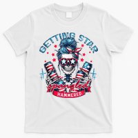 Getting Star Spangled Hammered Skeleton 4th Of July T-Shirt