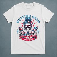 Getting Star Spangled Hammered Skeleton 4th Of July T-Shirt