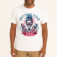 Getting Star Spangled Hammered Skeleton 4th Of July Tall T-Shirt