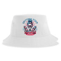 Getting Star Spangled Hammered Skeleton 4th Of July Sustainable Bucket Hat