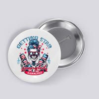 Getting Star Spangled Hammered Skeleton 4th Of July Button