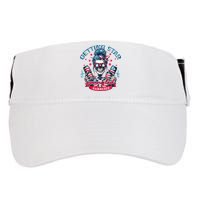Getting Star Spangled Hammered Skeleton 4th Of July Adult Drive Performance Visor