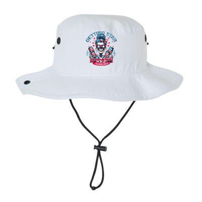 Getting Star Spangled Hammered Skeleton 4th Of July Bucket Hat