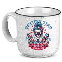 Getting Star Spangled Hammered Skeleton 4th Of July 15oz Campfire Ceramic Mug