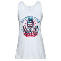 Getting Star Spangled Hammered Skeleton 4th Of July Ladies Essential Flowy Tank