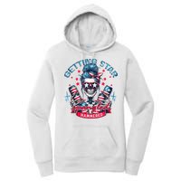 Getting Star Spangled Hammered Skeleton 4th Of July Women's Pullover Hoodie
