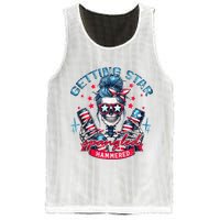 Getting Star Spangled Hammered Skeleton 4th Of July Mesh Reversible Basketball Jersey Tank