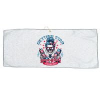 Getting Star Spangled Hammered Skeleton 4th Of July Large Microfiber Waffle Golf Towel