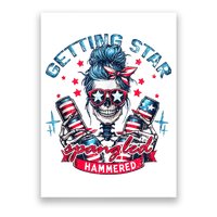 Getting Star Spangled Hammered Skeleton 4th Of July Poster
