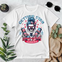 Getting Star Spangled Hammered Skeleton 4th Of July Premium T-Shirt