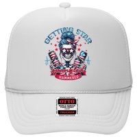 Getting Star Spangled Hammered Skeleton 4th Of July Trucker Hat