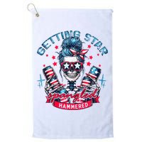 Getting Star Spangled Hammered Skeleton 4th Of July Golf Towel