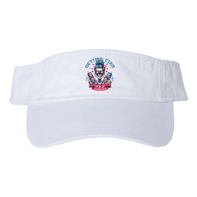 Getting Star Spangled Hammered Skeleton 4th Of July Visor