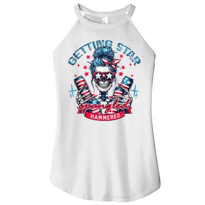 Getting Star Spangled Hammered Skeleton 4th Of July Women's Perfect Tri Rocker Tank