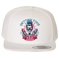 Getting Star Spangled Hammered Skeleton 4th Of July Wool Snapback Cap
