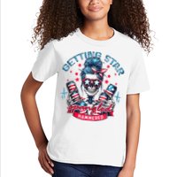 Getting Star Spangled Hammered Skeleton 4th Of July Kids T-Shirt