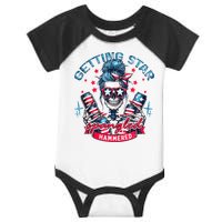 Getting Star Spangled Hammered Skeleton 4th Of July Infant Baby Jersey Bodysuit