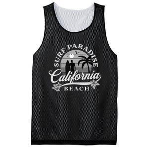 Grey Scale Surfing Design Surf Paradise At California Beach Mesh Reversible Basketball Jersey Tank